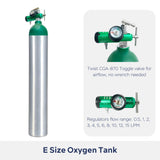 Medfex Oxygen Cylinder with CGA-870 Toggle Valve USA Made | E-Size - 682 liter capacity
