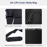 Airlift Oxygen Tank Carrier Cross-Body Shoulder Bag for Size D/M15 Cylinder Bag 02 Tank Carrier Holder for Travel/EMS (Black)