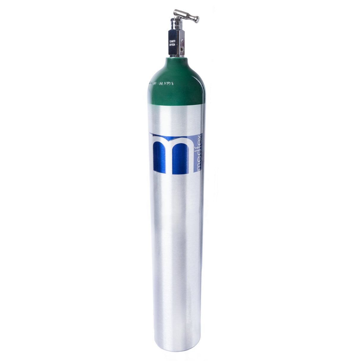 Medfex Oxygen Cylinder with CGA-870 Toggle Valve USA Made | E-Size - 682 liter capacity