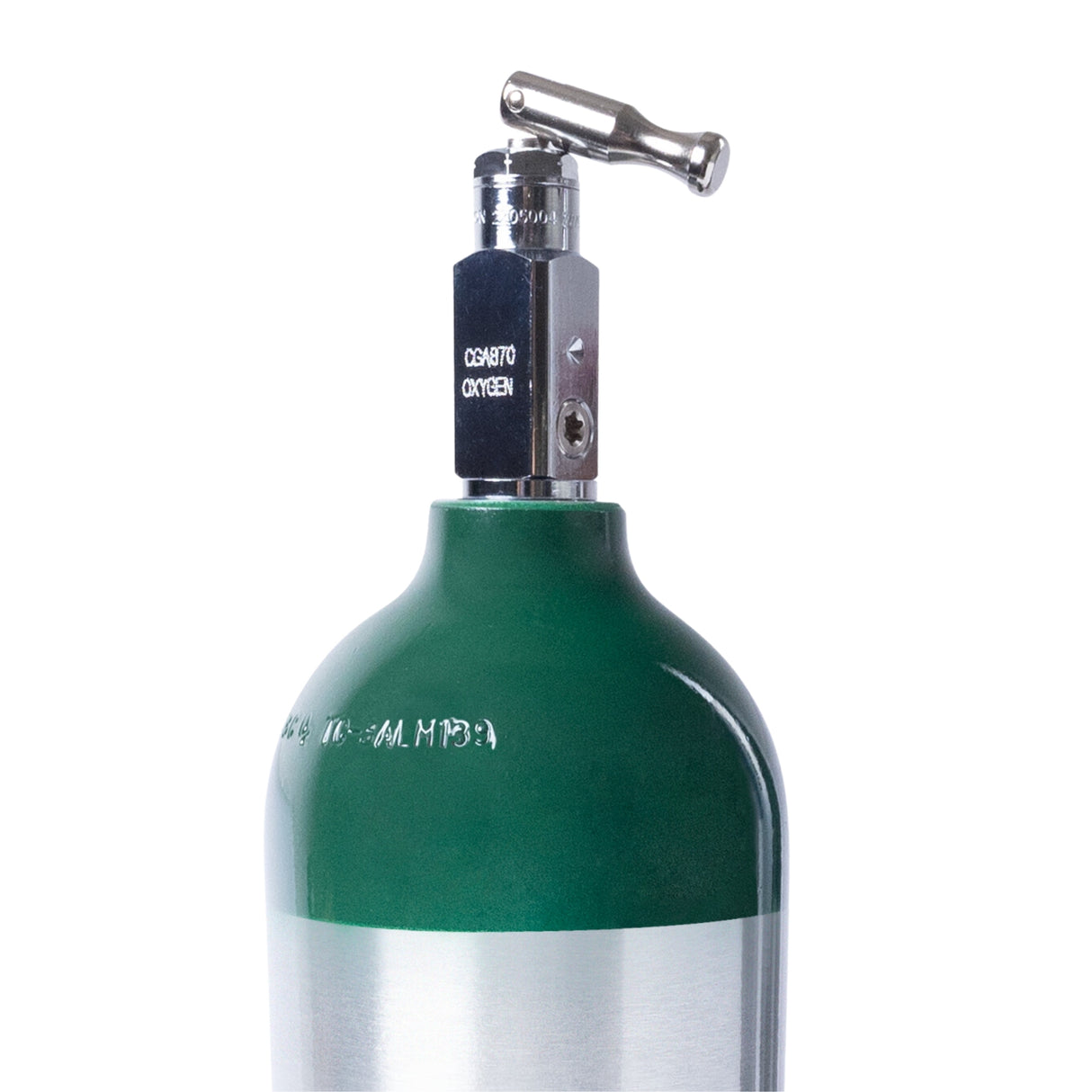 Medfex Oxygen Cylinder with CGA-870 Toggle Valve USA Made | E-Size - 682 liter capacity