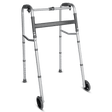 Adult Folding Walker with 5" Wheels | One Button Design - Direct Aid Health