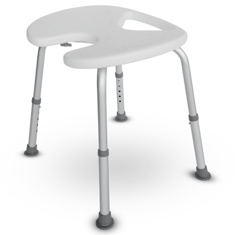 Hygienic Cutout Shower Chair with Wide Seat - Direct Aid Health