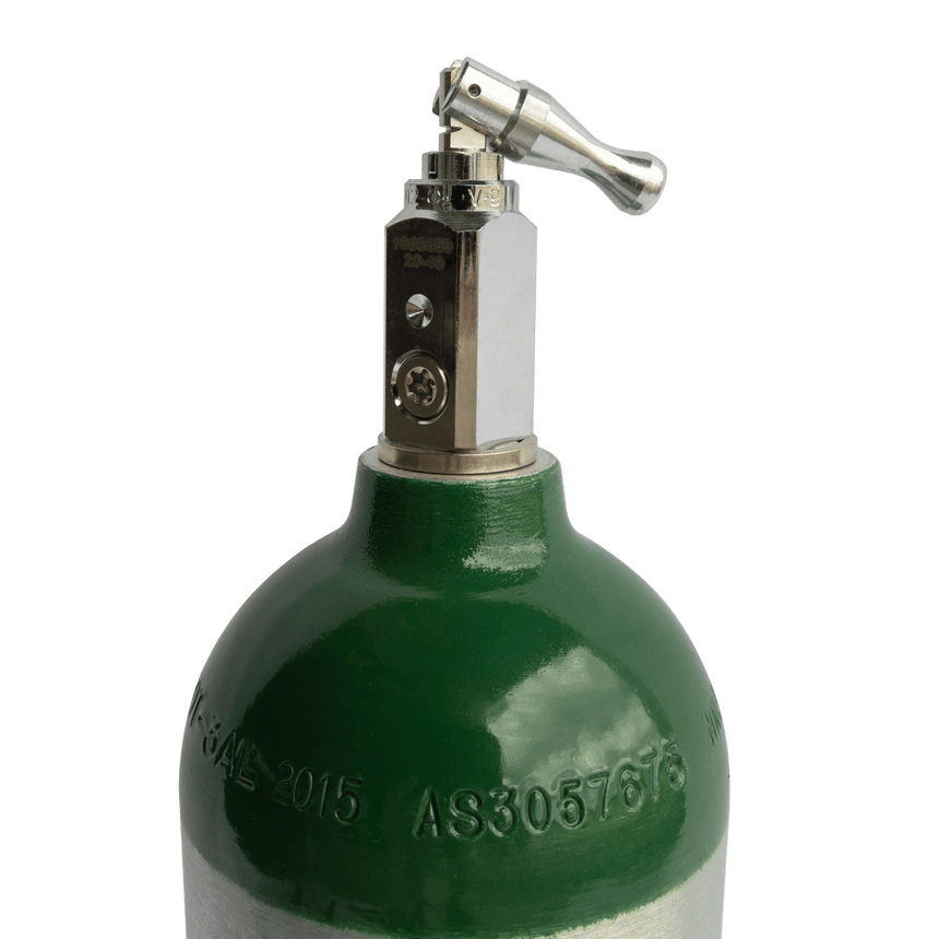 Oxygen Tank E Size - CGA870 Toggle Valve, 682 Liters - Direct Aid Health